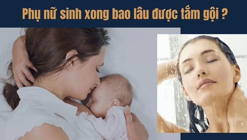 Sau sinh mổ bao lâu thì được tắm gội?