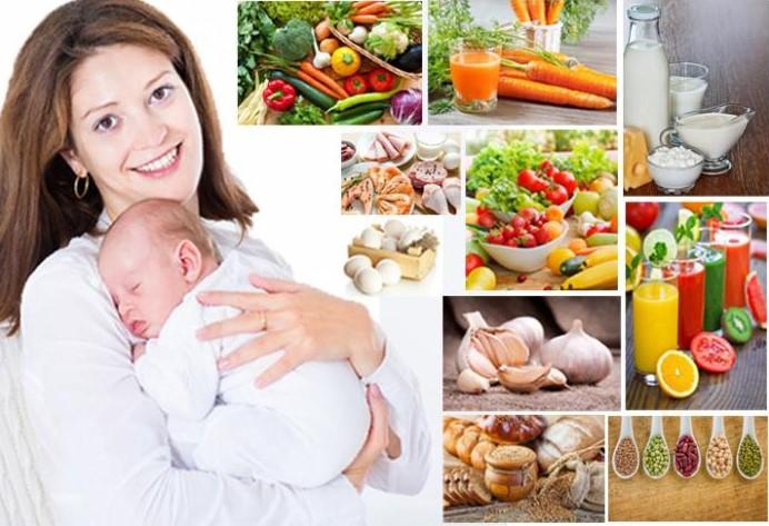 Chế độ dinh dưỡng sau sinh cho sản phụ