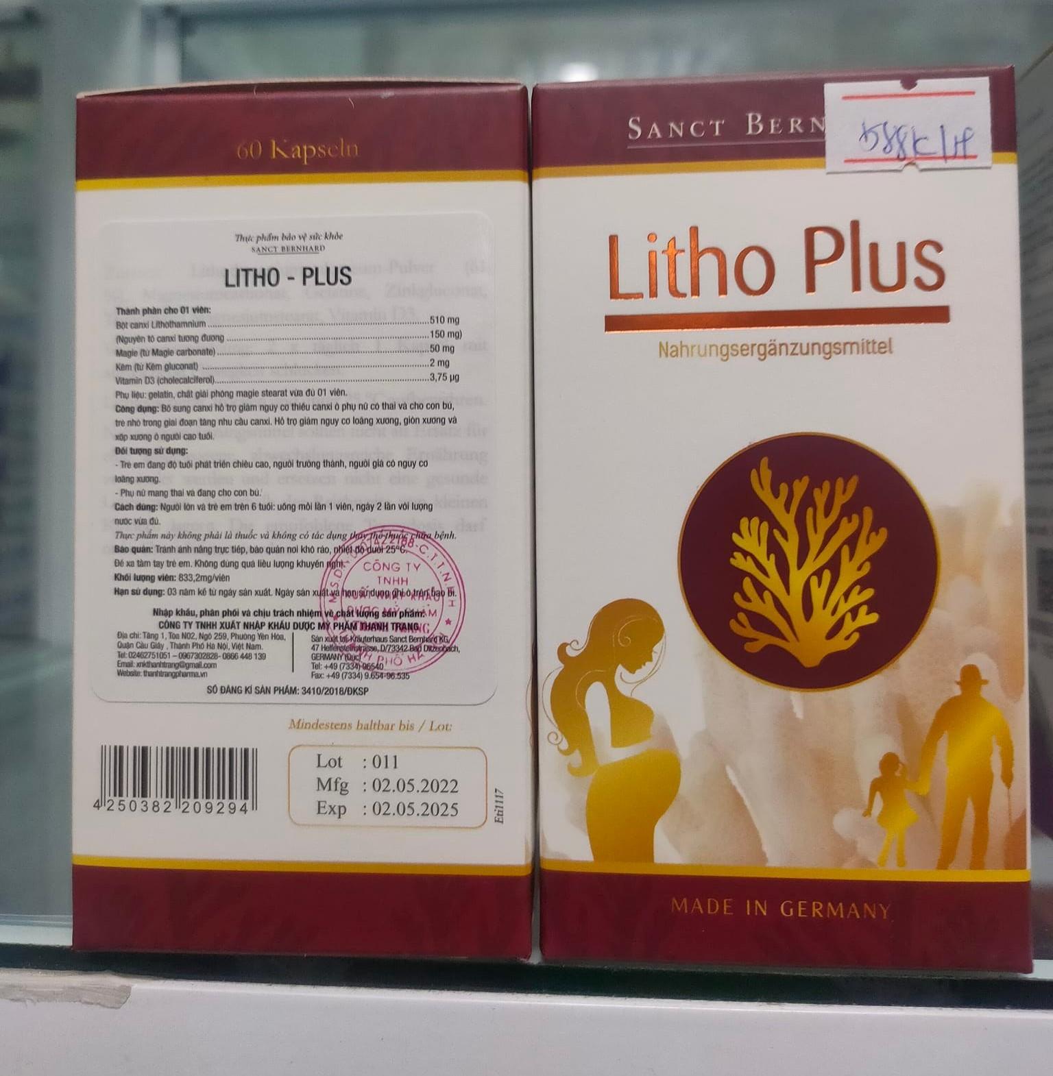 Litho Plus - Canxi tảo biển đỏ hữu cơ tốt cho mẹ bầu