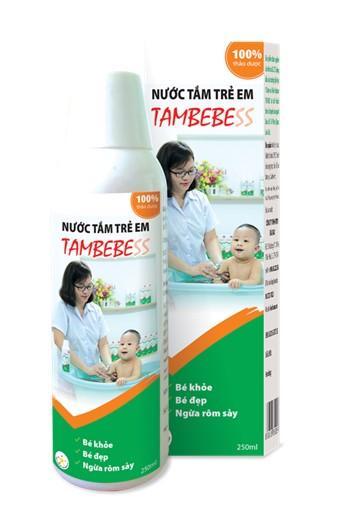Nước tắm trẻ em TAMBEBESS-Bé khỏe, bé đẹp, ngừa rôm sảy.