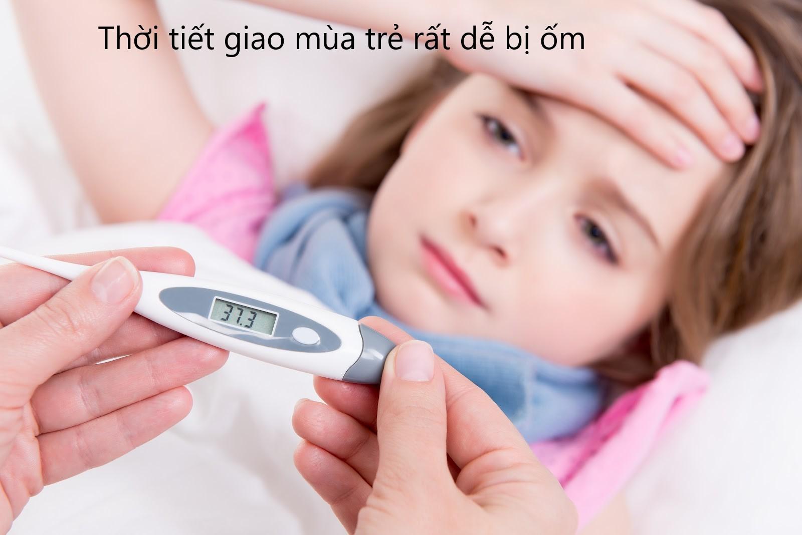 Thời tiết giao mùa trẻ dễ mắc các bệnh về đường hô hấp