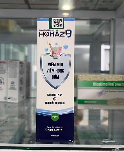 Dung dịch xịt mũi họng Homaz Protek