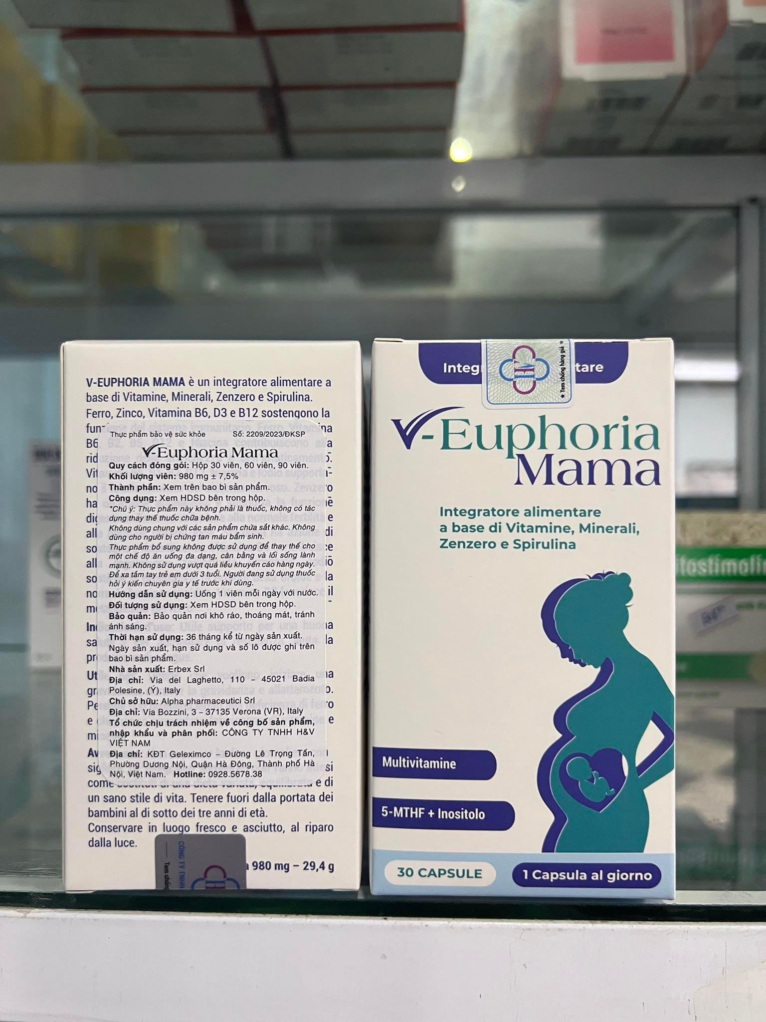 V-EUPHORIA MAMA 5-MTHF bổ sung các vitamin và khoáng chất