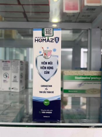 Dung dịch xịt mũi họng Homaz Protek