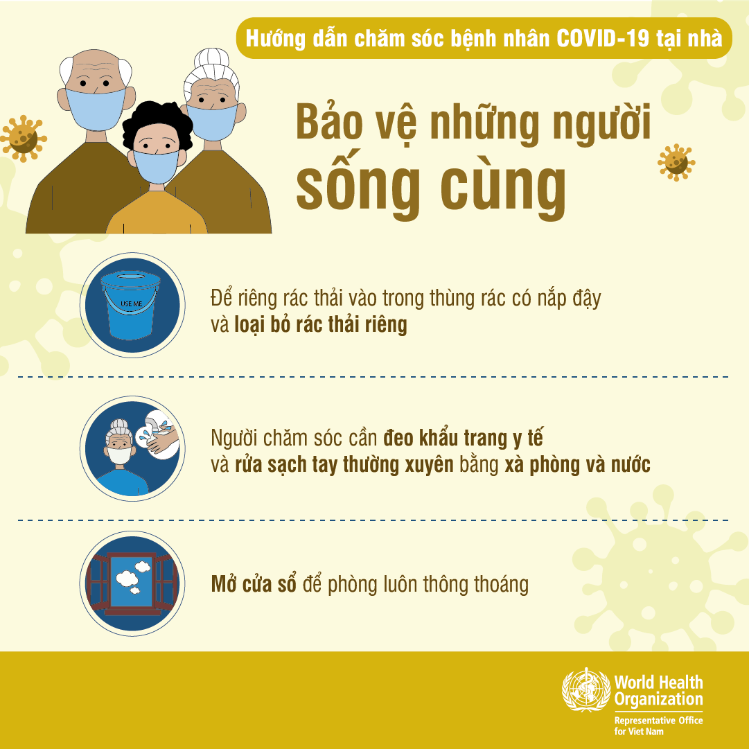 Hướng dẫn chăm sóc bệnh nhân nhiễm Covid - 19 tại nhà