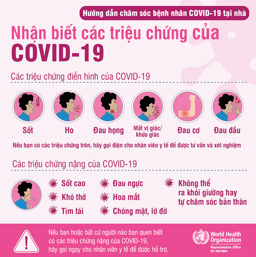 Hướng dẫn chăm sóc bệnh nhân nhiễm Covid - 19 tại nhà