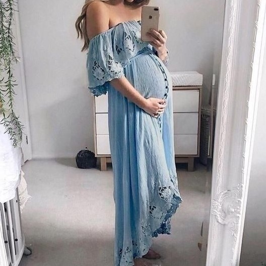 thời trang đi biển cho mẹ bầu