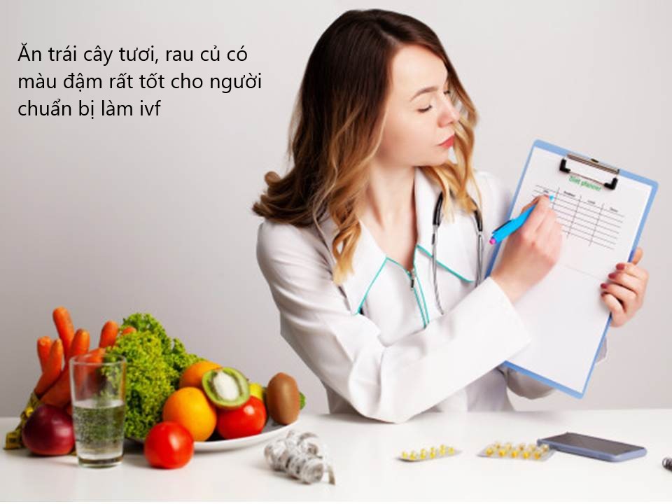 chế độ ăn cho người chuẩn bị làm ivf